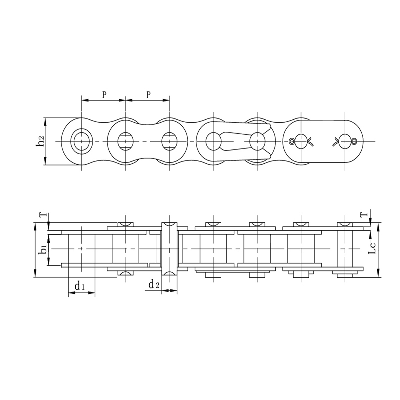 고품질 합금강 강력하고 견고한 오토바이 체인
